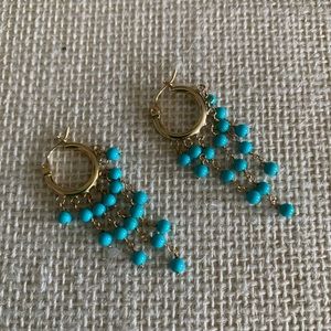Veronese Collection by QVC Turquoise Huggie Drop Earrings